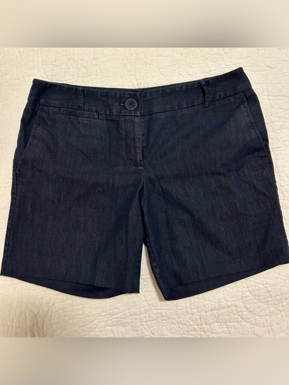 LOFT denim blue Tailored Bermuda Shorts